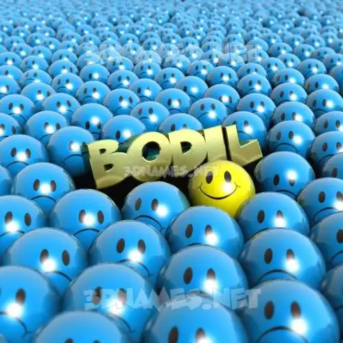 bodil in Special Smileys style - 3D name wallpaper