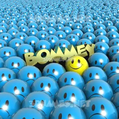 bommey in Special Smileys style - 3D name wallpaper