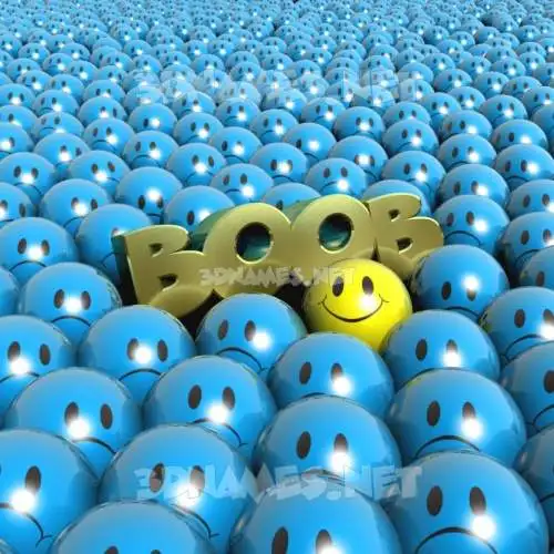 boob in Special Smileys style - 3D name wallpaper
