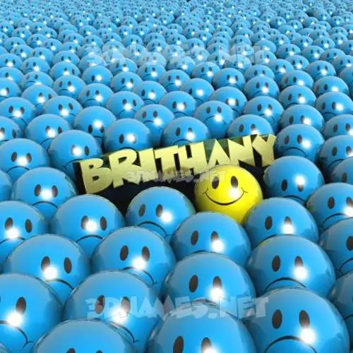 brithany in Special Smileys style - 3D name wallpaper