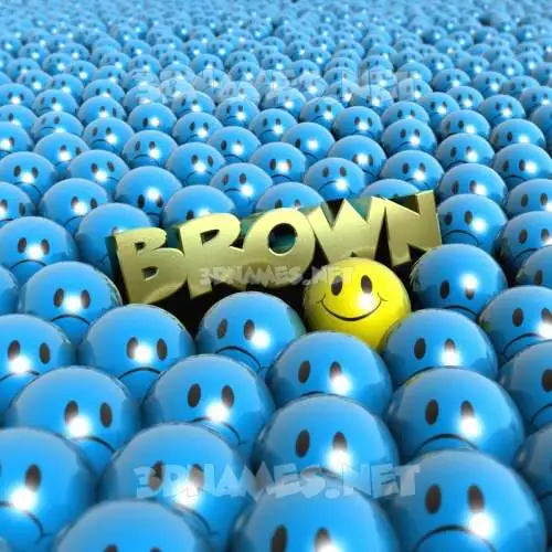 brown in Special Smileys style - 3D name wallpaper