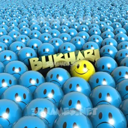 bukhari in Special Smileys style - 3D name wallpaper