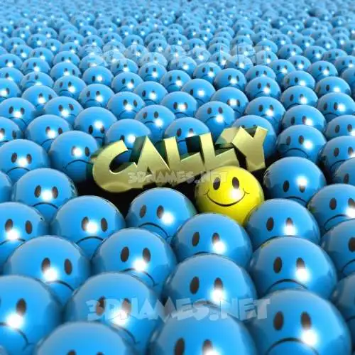 cally in Special Smileys style - 3D name wallpaper