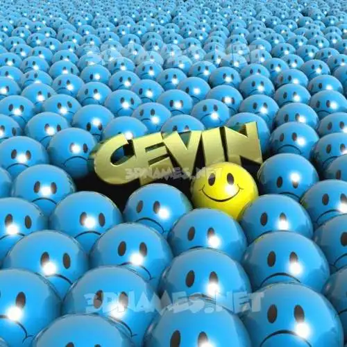 cevin in Special Smileys style - 3D name wallpaper