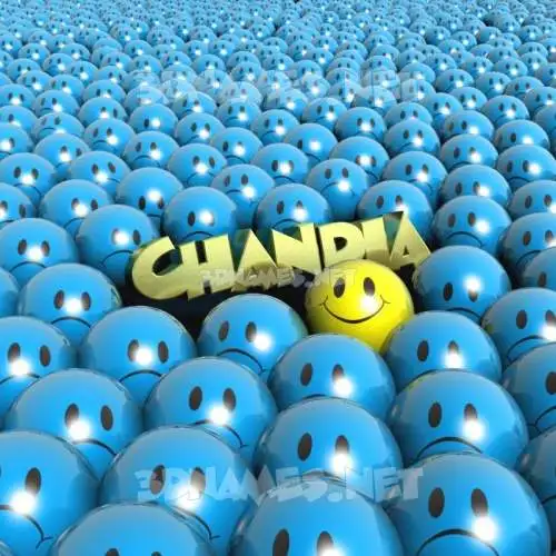 chandia in Special Smileys style - 3D name wallpaper