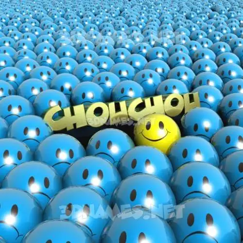 chouchou in Special Smileys style - 3D name wallpaper