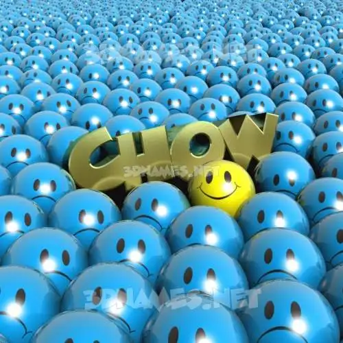 chow in Special Smileys style - 3D name wallpaper