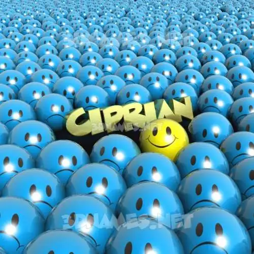 ciprian in Special Smileys style - 3D name wallpaper