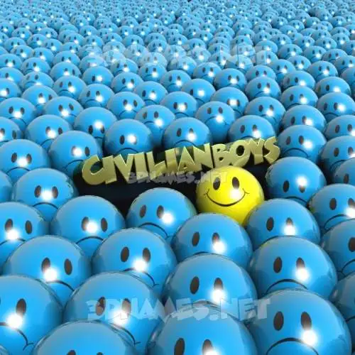 civilianboys in Special Smileys style - 3D name wallpaper