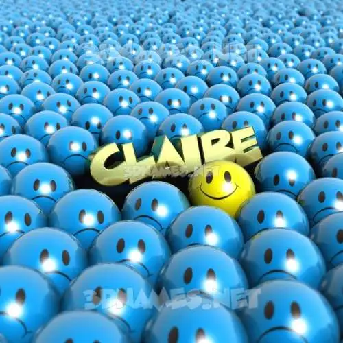 claire in Special Smileys style - 3D name wallpaper