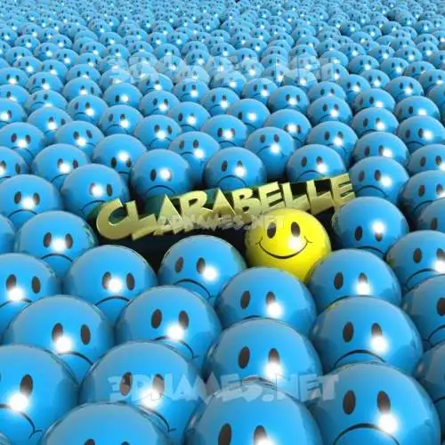 clarabelle in Special Smileys style - 3D name wallpaper