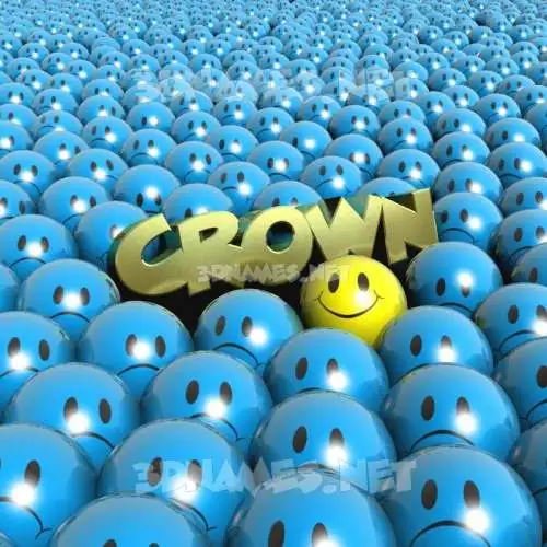 crown in Special Smileys style - 3D name wallpaper