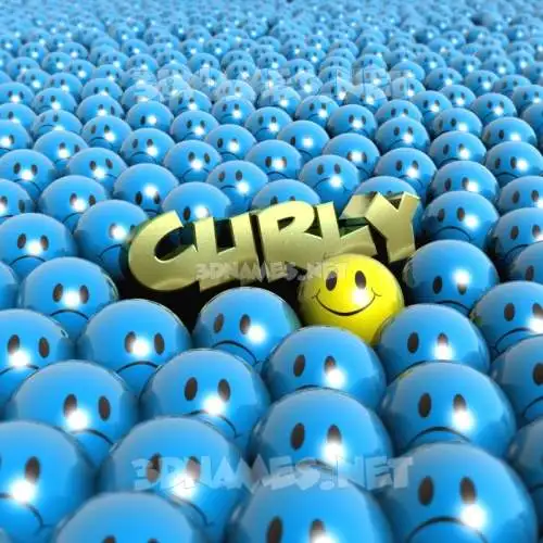 curly in Special Smileys style - 3D name wallpaper curly in Special Smileys style - 3D name wallpaper