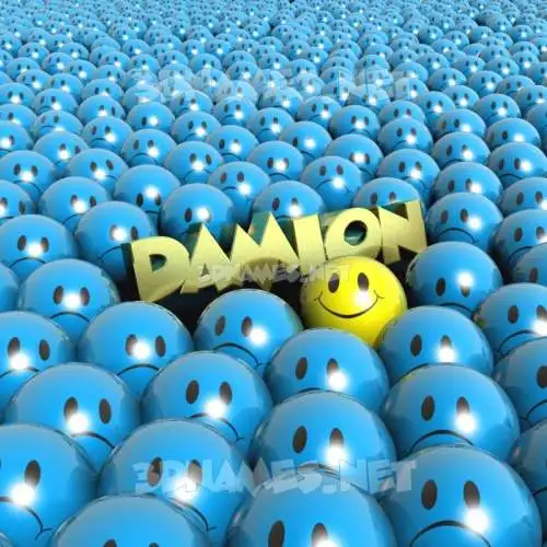 damion in Special Smileys style - 3D name wallpaper