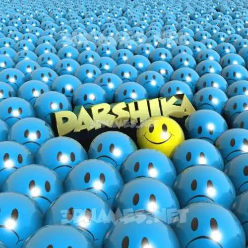 darshika in Special Smileys style - 3D name wallpaper