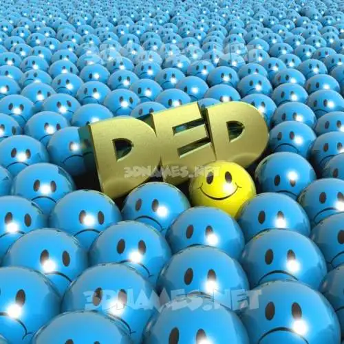 ded in Special Smileys style - 3D name wallpaper