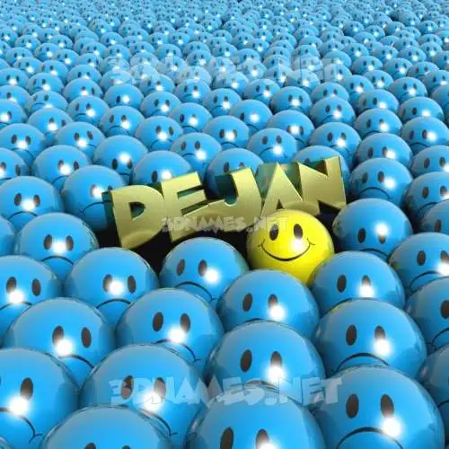 dejan in Special Smileys style - 3D name wallpaper