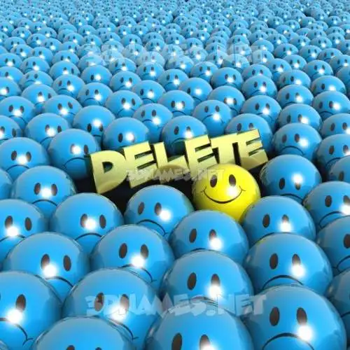 delete in Special Smileys style - 3D name wallpaper