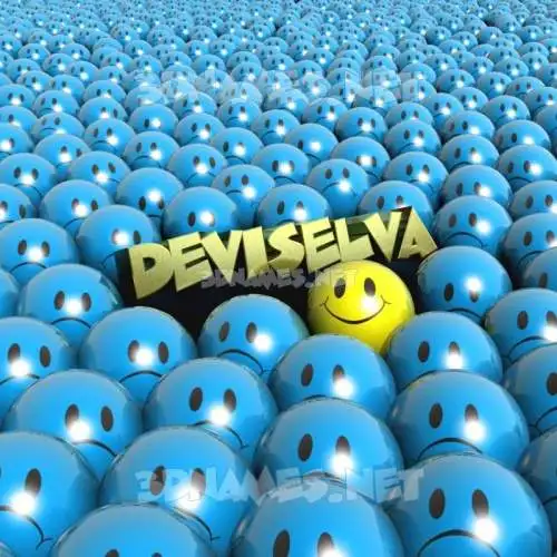 deviselva in Special Smileys style - 3D name wallpaper