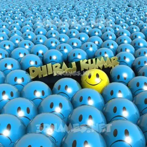 dhiraj kumar in Special Smileys style - 3D name wallpaper