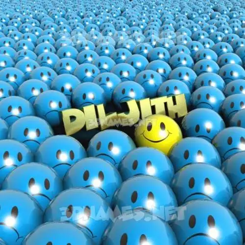 diljith in Special Smileys style - 3D name wallpaper