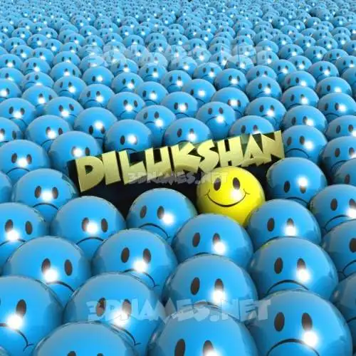 dilukshan in Special Smileys style - 3D name wallpaper