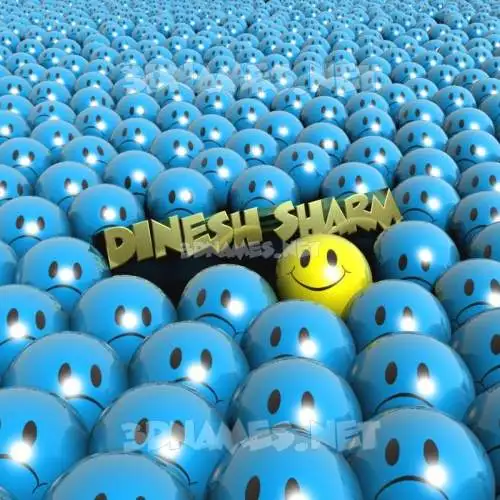 dinesh sharm in Special Smileys style - 3D name wallpaper