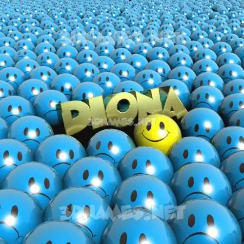 diona in Special Smileys style - 3D name wallpaper