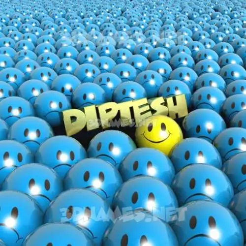 diptesh in Special Smileys style - 3D name wallpaper