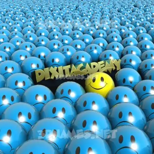 dixitacademy in Special Smileys style - 3D name wallpaper