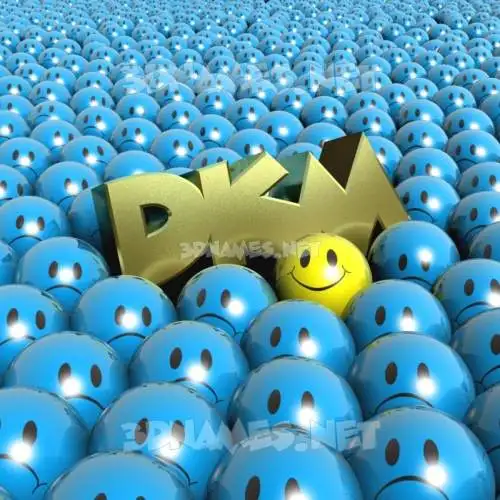 dkm in Special Smileys style - 3D name wallpaper