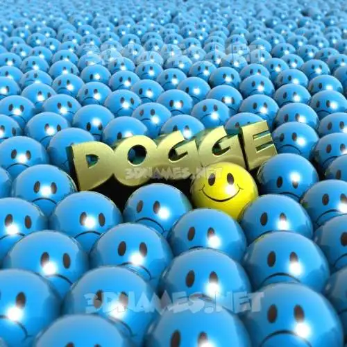 dogge in Special Smileys style - 3D name wallpaper