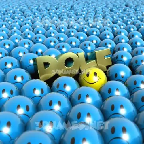 dolf in Special Smileys style - 3D name wallpaper