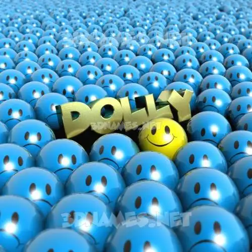 dolly in Special Smileys style - 3D name wallpaper