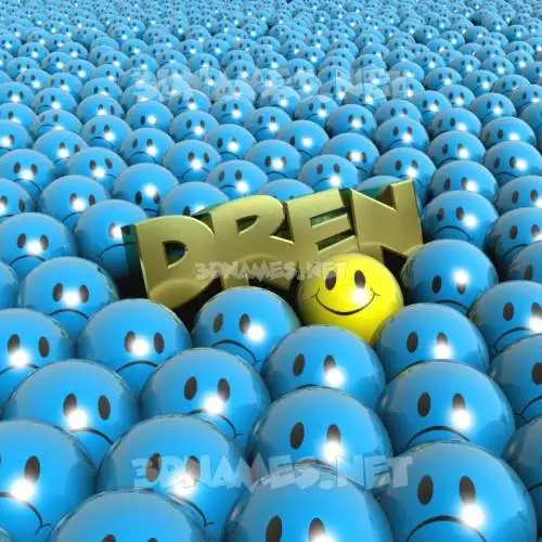 dren in Special Smileys style - 3D name wallpaper