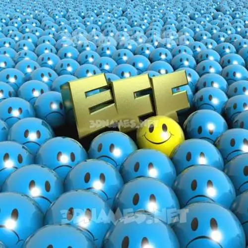 eff in Special Smileys style - 3D name wallpaper