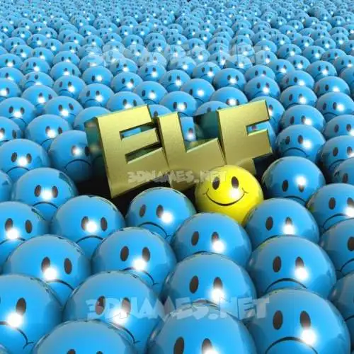 elf in Special Smileys style - 3D name wallpaper elf in Special Smileys style - 3D name wallpaper