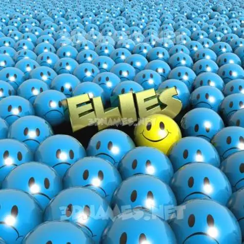 elies in Special Smileys style - 3D name wallpaper