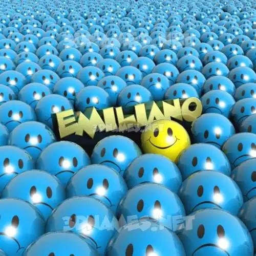 emiliano in Special Smileys style - 3D name wallpaper