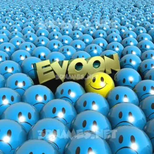 evoon in Special Smileys style - 3D name wallpaper
