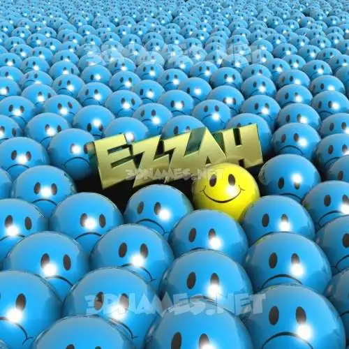 ezzah in Special Smileys style - 3D name wallpaper