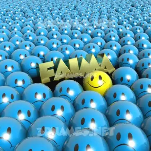 faima in Special Smileys style - 3D name wallpaper