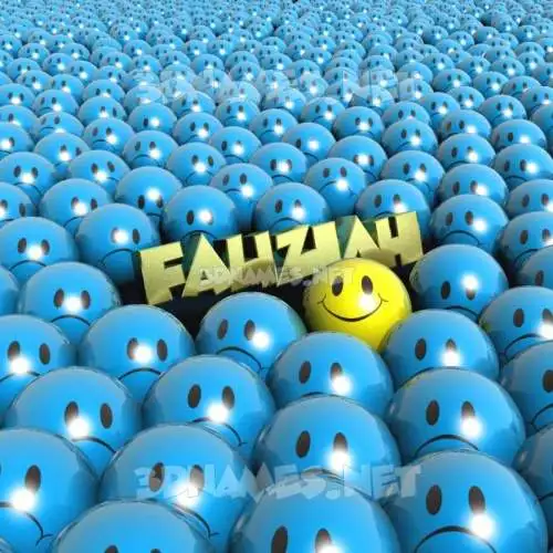 fauziah in Special Smileys style - 3D name wallpaper
