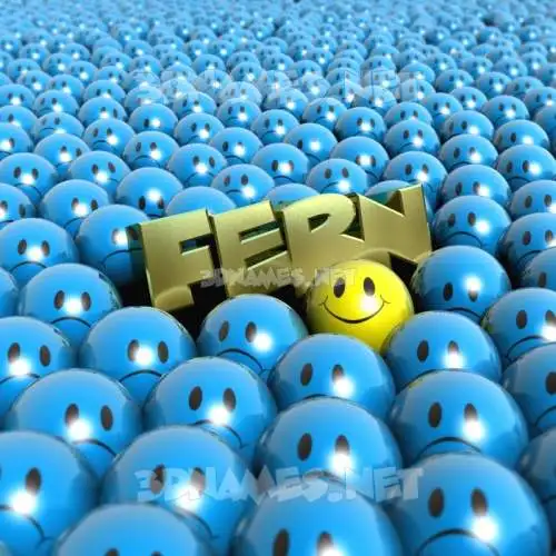 fern in Special Smileys style - 3D name wallpaper