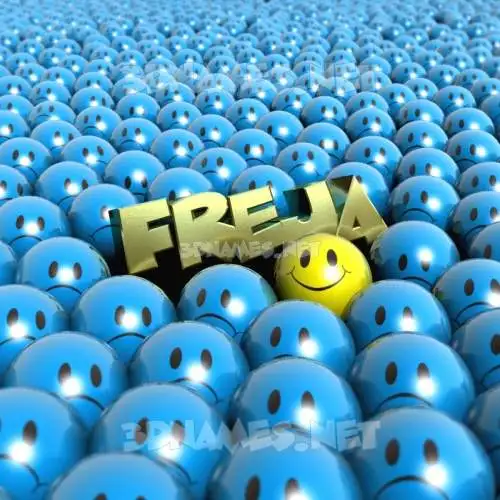 freja in Special Smileys style - 3D name wallpaper