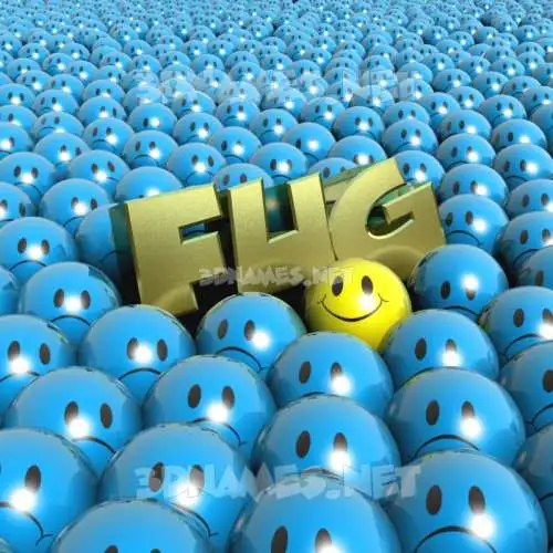 fug in Special Smileys style - 3D name wallpaper