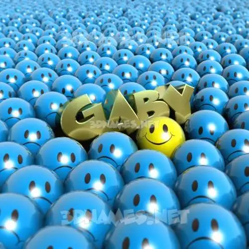 gaby in Special Smileys style - 3D name wallpaper