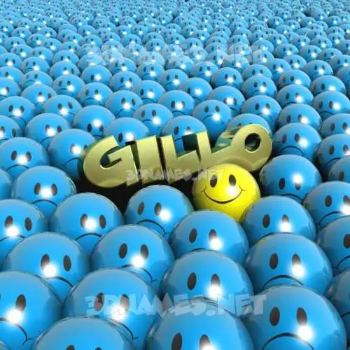 gillo in Special Smileys style - 3D name wallpaper