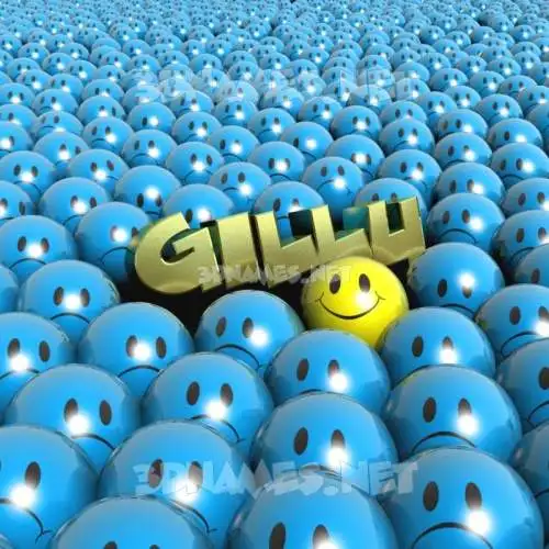 gillu in Special Smileys style - 3D name wallpaper