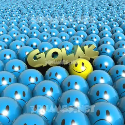 golak in Special Smileys style - 3D name wallpaper